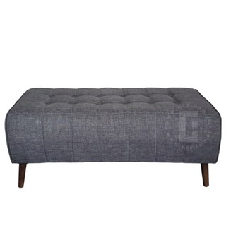Fabric Guest Bench (grey/brown)
