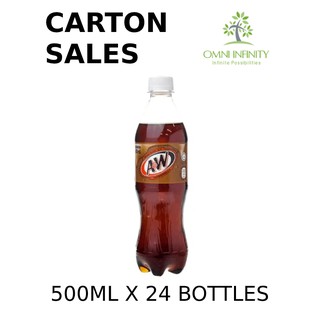 AW Root Beer 500 ML Botles Drinks Carton Sales (24 packets per carton)