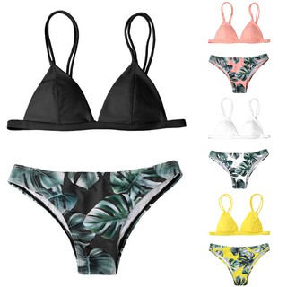 Bikini Maillot Cami Sexy De Bathing Suit Leaf Swimwear Set Print Bain