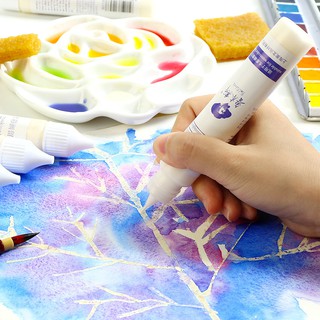 30ml Water Color Media Watercolor White Liquid Art Masking Fluid Glue Pigment Covering Liquid