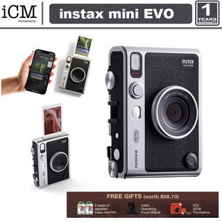 Fujifilm Instax Mini Evo Hybrid Digital Instant Camera Printer - 1 Year Fujifilm Warranty
