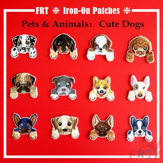 ☸ Pets - Cute Cartoon Pet Dogs ☸ 1Pc Diy Sew on Iron on Badges Patches（Dog - Series 07）
