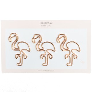 3 x Flamingo Paper Clips Rose Gold Paper Clips Pretty Paper Clips For Office 40mm x 27mm Each