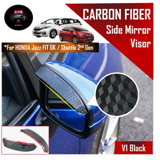 🔥SG SELLER🔥 Honda Jazz/Fit GK3 GK5 Shuttle Side Mirror Cover Carbon Fiber Visor Protection From Sun, Glare, Rain