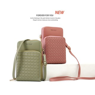 Multifunctional Sling Bags Korean Style Women Bags Mini Wallet Purse Woven Phone Bags