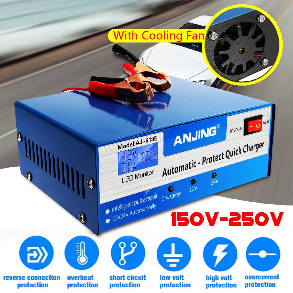 220V 12/24V 200AH Auto Car Battery Charger Full Automatic Repair Charger