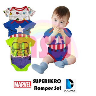 (Singapore Stock) Baby Romper New born to 24 months Marvel Superhero Ironman The Hulk Captain America Spiderman Avenger