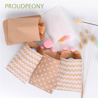 15CM*10CM 50pcs Baking Wrapping Supplies Pastry Tool Wave Dot Kraft Paper Bag