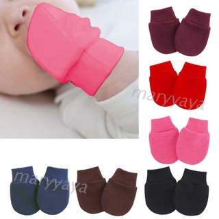 Mary 3 Pair/Set Baby Gloves Newborn Infant Anti-grab Glove Face Protect Baby Mitten