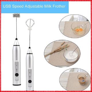 Rechargeable Electric Milk Frother Stainless Steel Milk Bubbler Handheld Egg Beater Household Mixer For Home Kitchen Coffee Store