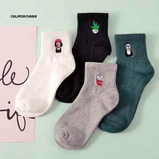 Cali☆Fashion Cute Cartoon Pattern Women Soft Cotton Autumn Winter Socks