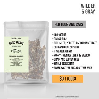 Natural Dog Treats ▶ Dried Sprats ▶ All Natural Single Ingredient Pet Treats