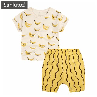 Sanlutoz Summer Kid Boys Clothing Set Yellow
