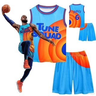 HOT# Space Jam A New Legacy Suits LeBron James Same Paragraph Suit Basketball Vest Shorts for boys High Quality