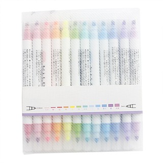 Hot Sale 12-Color Double-Head Highlighter Set Decorative Marking Pen For Student