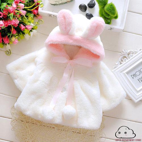 ℒℴѵℯ~2019 Winter Warm Newborn Kids Baby Rabbit Ear Hooded Coat Jacket Snowsuit