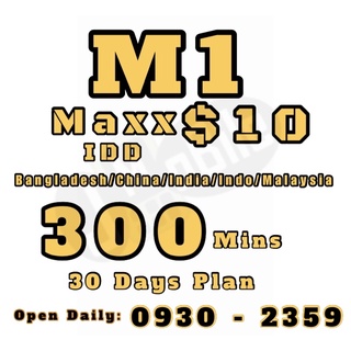 M1 Maxx $10 IDD Bd/Indo/China/India/Malaysia