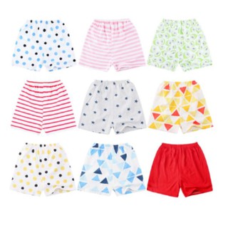 4-pc Baby Kids Toddler Boy Girls Shorts Elastic Shorts Cotton with Printed Striped