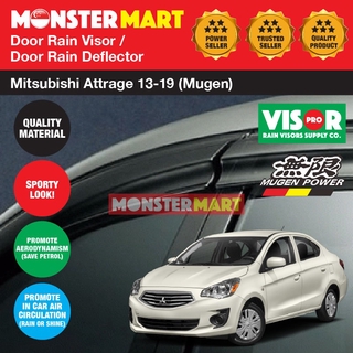 Mitsubishi Attrage 2013-2019 Mugen Door Visors Rain Visors Rain Deflector Guard