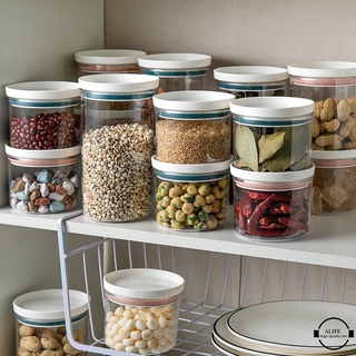 ALIFE Stackable Kitchen Food Storage Can Sealed Box Plastic Bottle Spice Jar