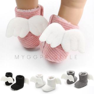 HGL♪Toddler Infant Baby Girl Boys Lovely Wing Fur Warm Shoes Soft Cotton Boots