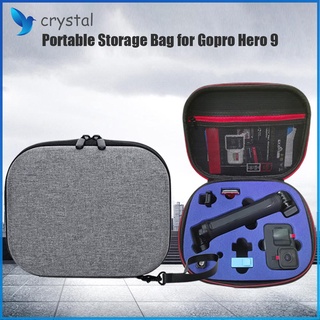 ✪Crystal✪Sports Camera Shockproof Bag for Gopro Hero 9 Protective Storage Organizer