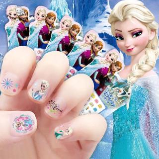 💕Baby Kids Makeup Toy Unicorn Nail Sticker Princess Elsa Sofia Snow White Mickey Sticker Gift