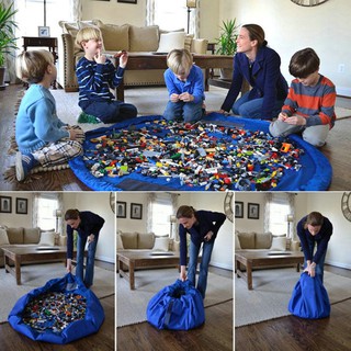 Big Size Waterproof Kids Play Mat Toy Storage Bag Children Play Carpet