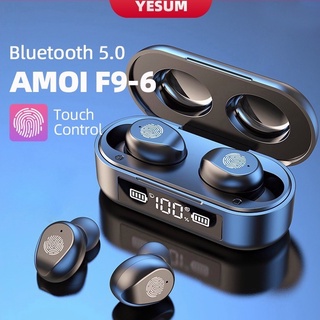 【HOT SALE】AMOI F9-6 True TWS 5.0 Bluetooth Wireless Earphone Earphones Earbuds headset Sports Touch Control Headset