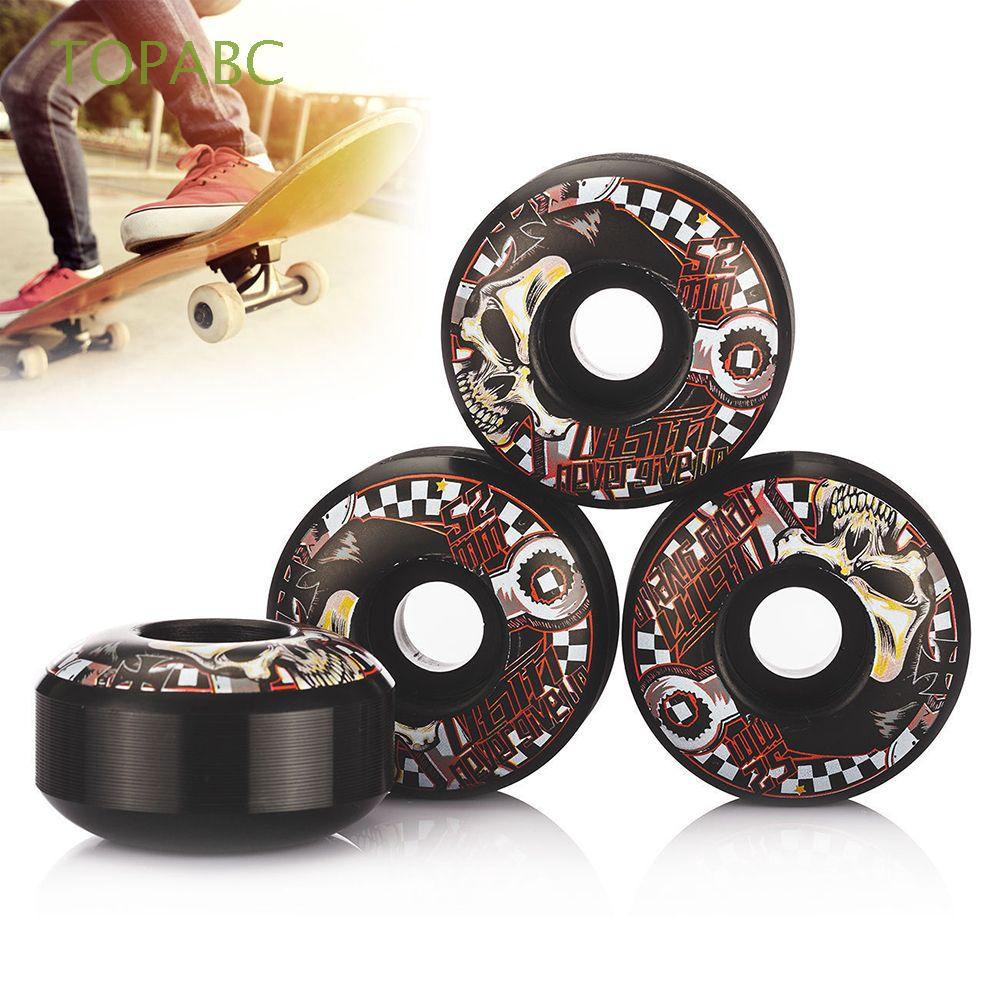 4pcs/set 52 X 30mm Black and Red Durable High Quality Skateboard Wheels