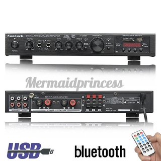 220V 720W 4 ohm Black Bluetooth amplifier 5-ch Bluetooth Stereo AV Surround 300W+300W+120W Amplifier+RC karaoke Cinema