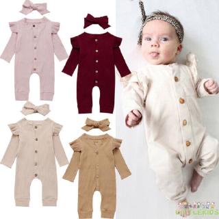 SK★-2019 Baby Spring Autumn Clothing Newborn Baby Girl Boy Ribbed Clothes