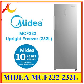 MIDEA MCF232 232L 1 DOOR UPRIGHT FREEZER * 2 YEARS LOCAL WARRANTY