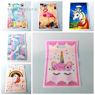Unicorn Plastic Gift Bags Candy Bag Disposable Bags Birthday Party Favors
