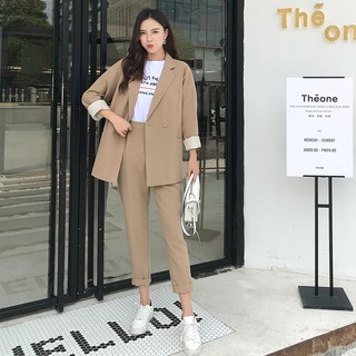 Women's Korean suit two-piece suit OL simple fashion blazer