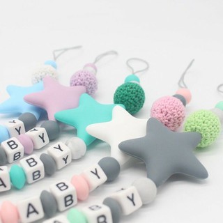 qianxi1128 Silicone DIY Pacifier Chain Baby Teething Clips Baby Soother Soft