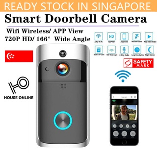SG SELLER Smart Doorbell Camera Wifi Wireless Call Intercom Video-Eye for Apartments Door Bell Ring for Phone