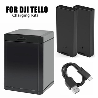 For DJI Tello Flight Battery+Tello Battery Storage Box Charger Hub+Charging Case Cable Kits For DJI Drone Tello Accessories【oy】【oy】