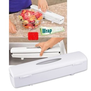 Kitchen Plastic Food Cling Wrap Foil Dispenser Cutter Preservative Film Tool