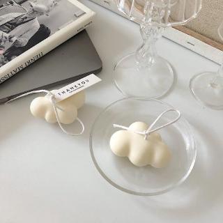 Fun Lab Institute|ins Simple Nordic Korean Style Cloud Shape Candles Odorless Pure Handmade White Bloggers Contrast Natural Soy Decorations Photo Props Decoration Ornament