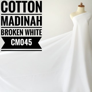 Broken White Madinah Cotton Meter Fabric Cm045 (0.5M)