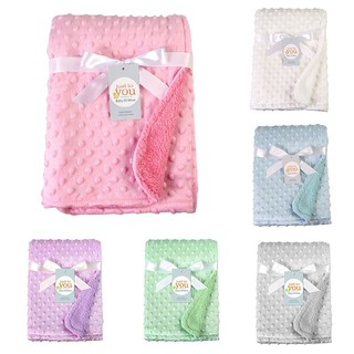 Infant Baby Soft Plush Blanket Pram Cot Bed Basket Sleeping Bag Swaddle Wrap