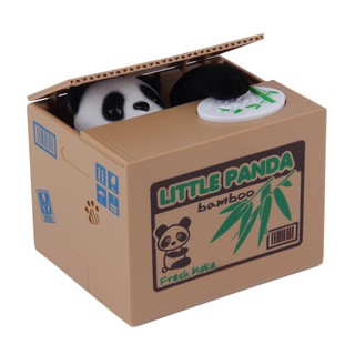 💘Free shipping Kids Automated Panda Steal Coin Bank Money Saving Box Case Gifts