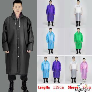 LLX-Durable Mens Womens One-piece Waterproof Jacket Rain Coat Hooded Button