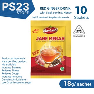 [10/20/30/50's] Jahe Merah, Red Ginger Drink Jahe Wangi Intrafood Singabera, Famous Herbal Drink Indonesia, EXP NOV 22