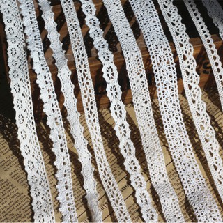 New 5 yard Vintage Cotton Crochet beige Lace Trim Home Curtain Bridal Ribbon