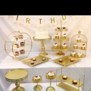 Picks Gold Wedding Dessert Table Decoration European Cake Stand Wedding Cake