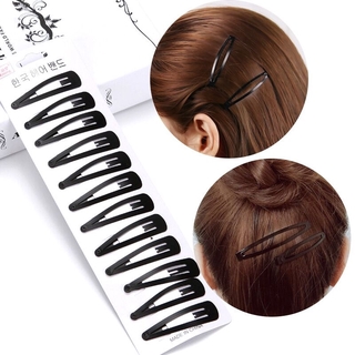 12 Pieces of Metal Hair Pins In Black Color, Hairstyle Accessories for Girls and Women