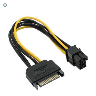 Ready Stock SATA Power Cable 15 Pin To 6 Pin PCI EXPRESS PCI-E Sata Graphics Converter Adapter Video Card Power Cable