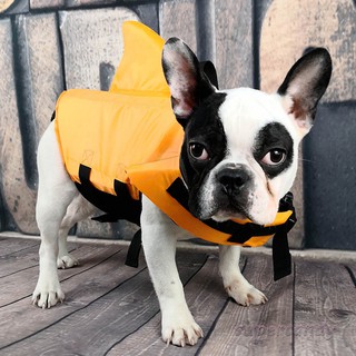 ﹍Pet Dog Swim Safety Life Jackets Buoyancy Shark Float Vest for Swimming